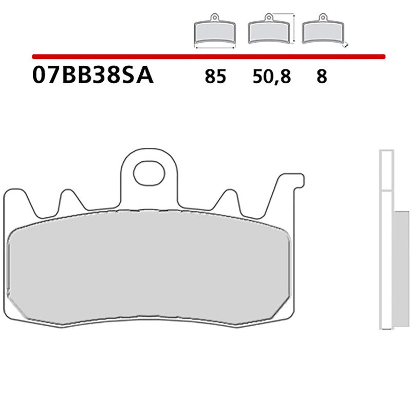 BREMBO KIT PASTIGLIE FRENO ANT. MONTA SU HARLEY D. BRONX 975 20-21-07BB38SA