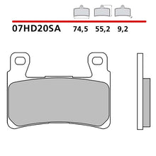 BREMBO KIT PASTIGLIE FRENO ANT. MONTA SU HARLEY D. FXLR LOW RIDER 1750 18-20-07HD20SA