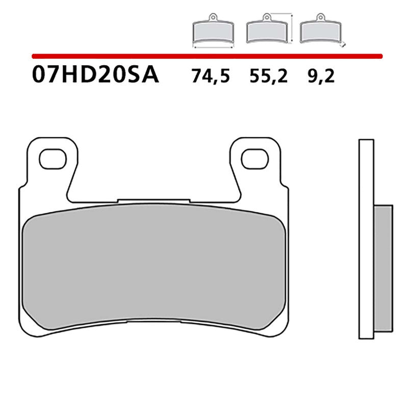 BREMBO KIT PASTIGLIE FRENO ANT. MONTA SU HARLEY D. HERITAGE SOFTAIL DELUXE 15-15-07HD20SA