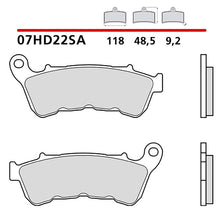 BREMBO KIT PASTIGLIE FRENO ANT. MONTA SU HARLEY D. XL C SPORTSTER CUSTOM 14-15-07HD22SA