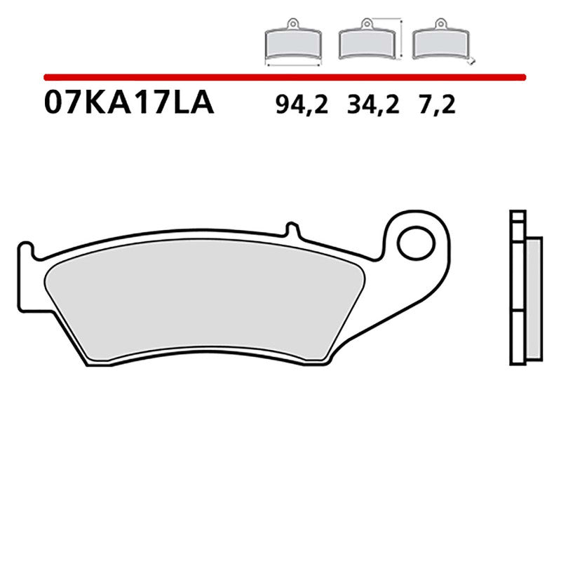 BREMBO KIT PASTIGLIE FRENO ANT. MONTA SU HM CRF EASY ENDURO 230 04-11-07KA17LA