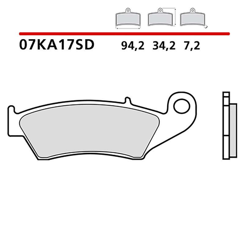 BREMBO KIT PASTIGLIE FRENO ANT. MONTA SU HM CRF EASY ENDURO 230 04-11-07KA17SD
