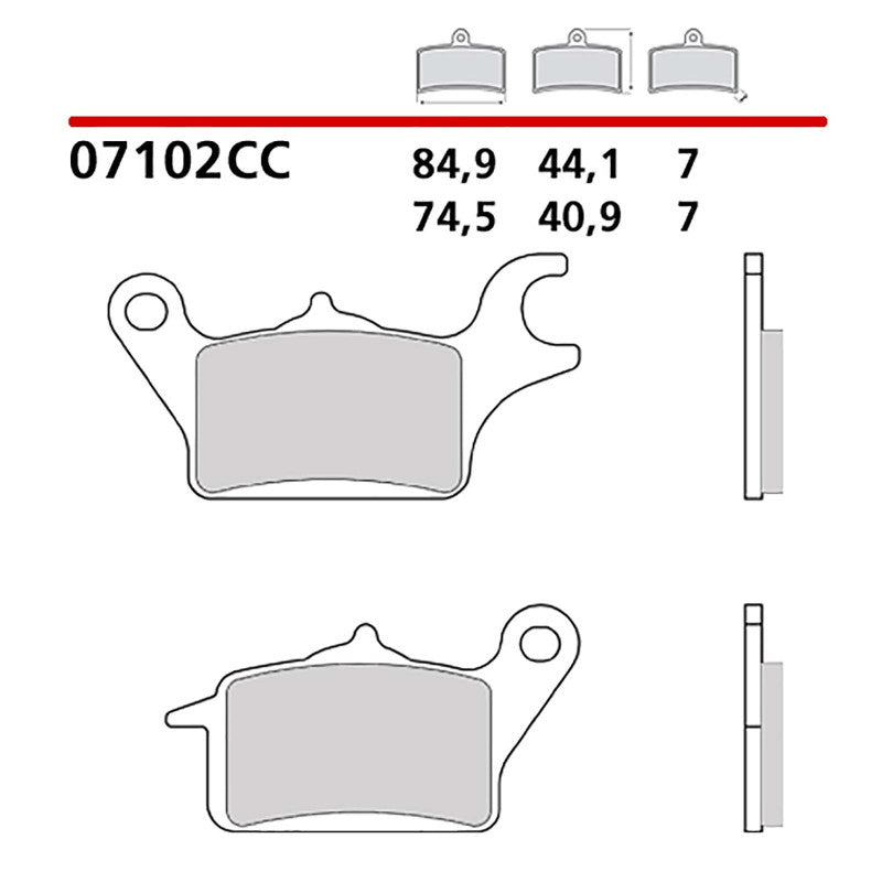 BREMBO KIT PASTIGLIE FRENO ANT. MONTA SU HONDA AFS WAVE 110 12-13-07102