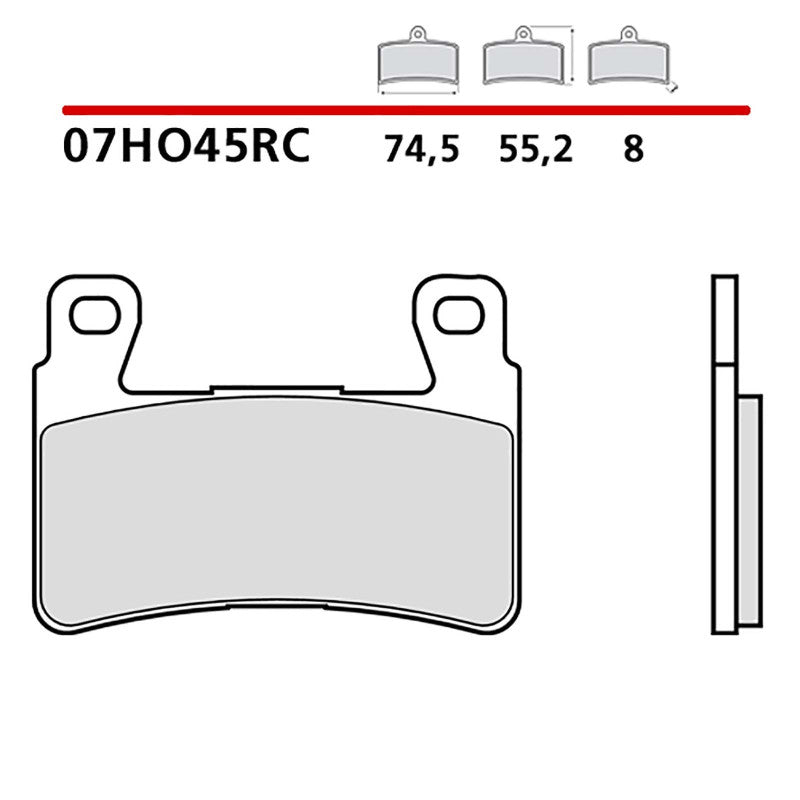 BREMBO KIT PASTIGLIE FRENO ANT. MONTA SU HONDA CB EX ABS 1100 17-20-07HO45RC