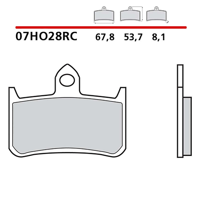 BREMBO KIT PASTIGLIE FRENO ANT. MONTA SU HONDA CB F HORNET 900 02-05-07HO28RC