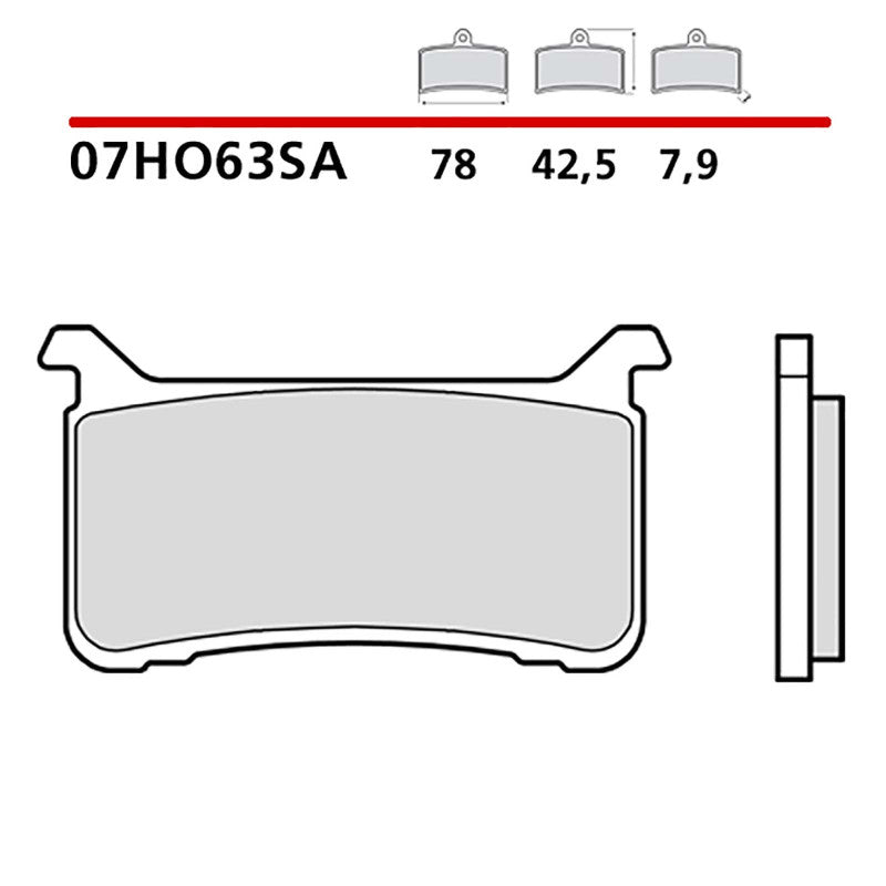 BREMBO KIT PASTIGLIE FRENO ANT. MONTA SU HONDA CB R ABS 1000 18-21-07HO63SA