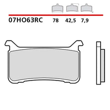 BREMBO KIT PASTIGLIE FRENO ANT. MONTA SU HONDA CB RS ABS 1100 18-20-07HO63RC
