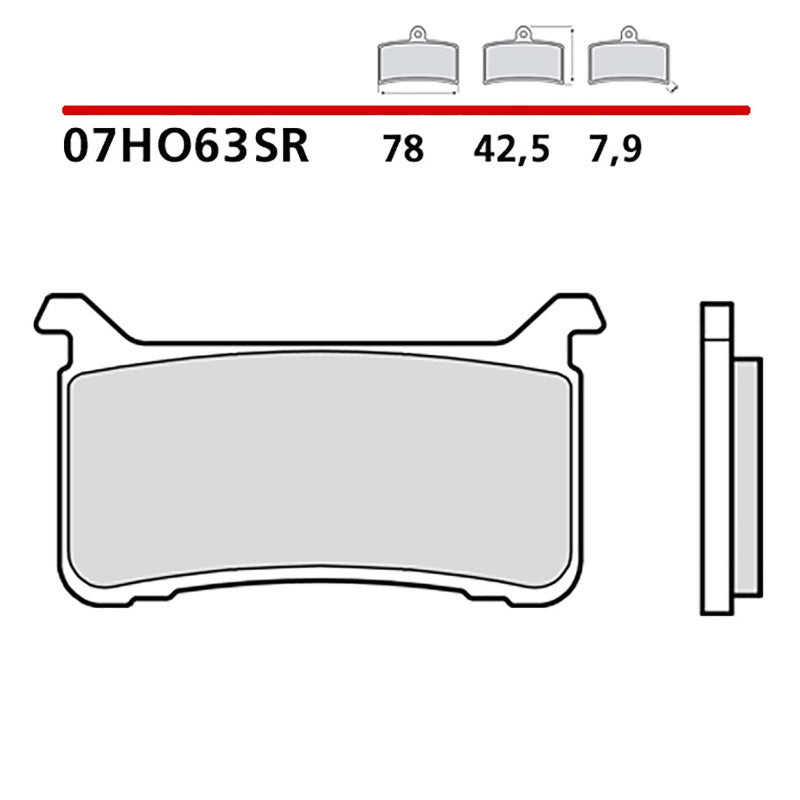 BREMBO KIT PASTIGLIE FRENO ANT. MONTA SU HONDA CB RS ABS 1100 18-20-07HO63SR
