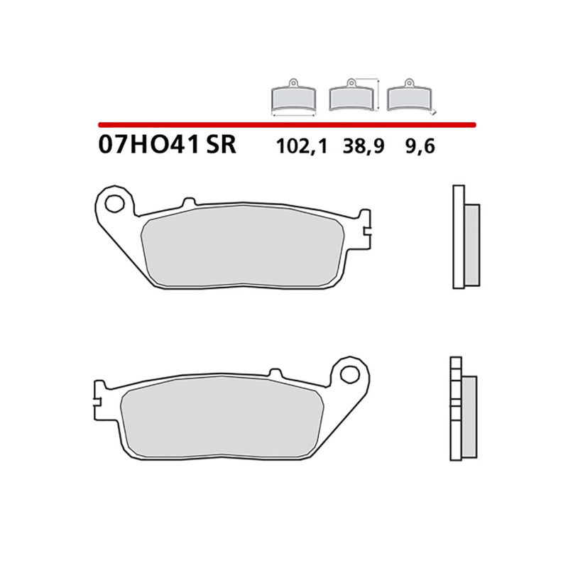 BREMBO KIT PASTIGLIE FRENO ANT. MONTA SU HONDA CB500 X/ABS 17-18-07HO41SR