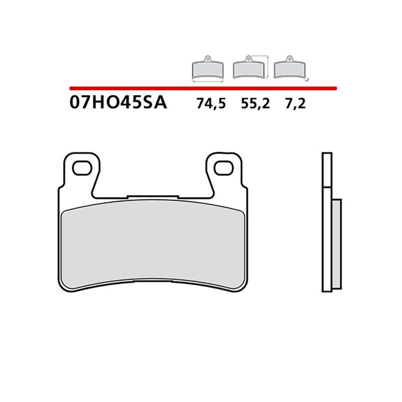 BREMBO KIT PASTIGLIE FRENO ANT. MONTA SU HONDA CBR F 600 01-07-07HO45SA