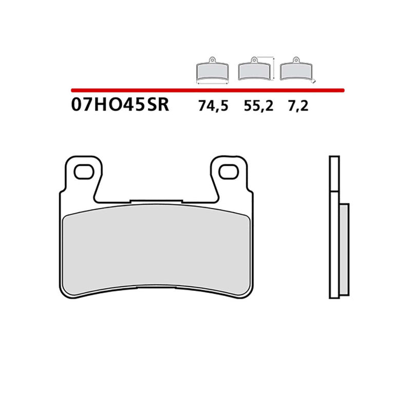 BREMBO KIT PASTIGLIE FRENO ANT. MONTA SU HONDA CBR F 600 01-07-07HO45SR