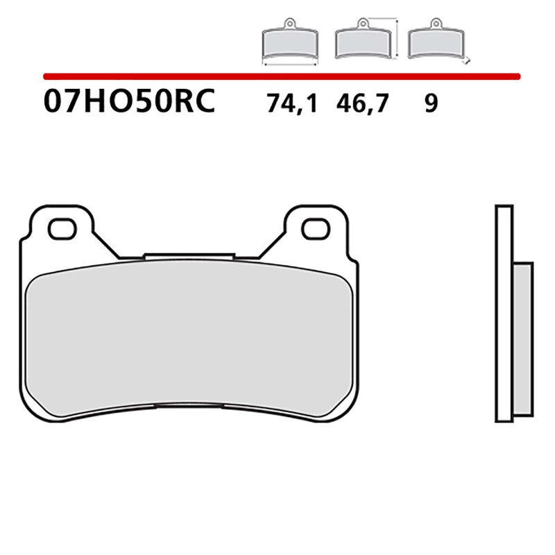 BREMBO KIT PASTIGLIE FRENO ANT. MONTA SU HONDA CBR RR 1000 04-05-05HO50RC