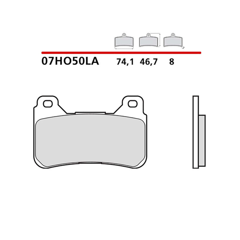 BREMBO KIT PASTIGLIE FRENO ANT. MONTA SU HONDA CBR RR 1000 06-07-07HO50LA