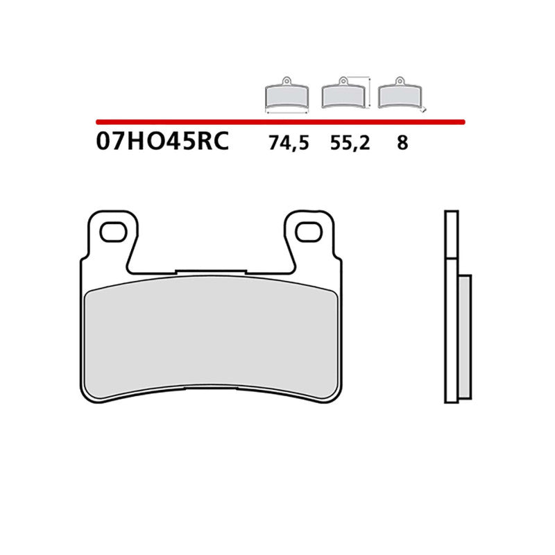 BREMBO KIT PASTIGLIE FRENO ANT. MONTA SU HONDA CBR RR FIREBLADE 900 02-03-07HO45RC