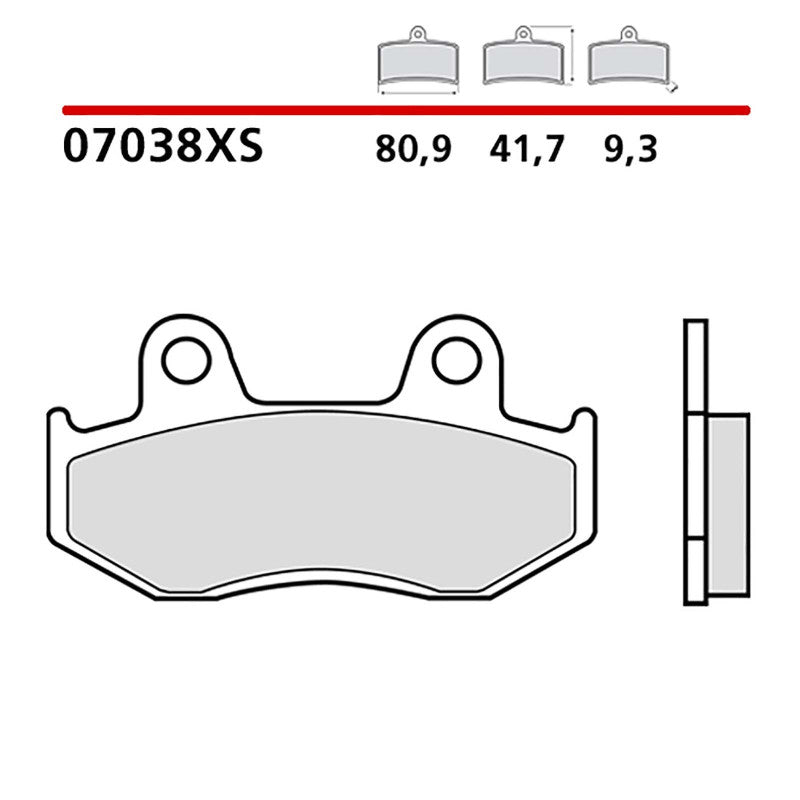BREMBO KIT PASTIGLIE FRENO ANT. MONTA SU HONDA DYLAN 125 02-07-07038XS