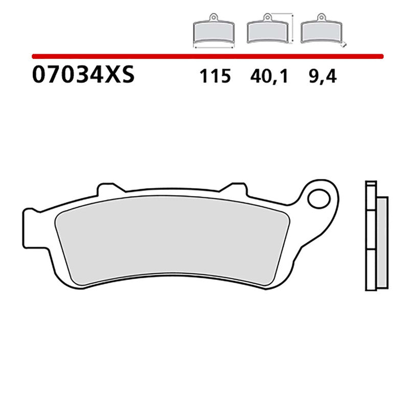 BREMBO KIT PASTIGLIE FRENO ANT. MONTA SU HONDA FORESIGHT 250 00-05-07034XS