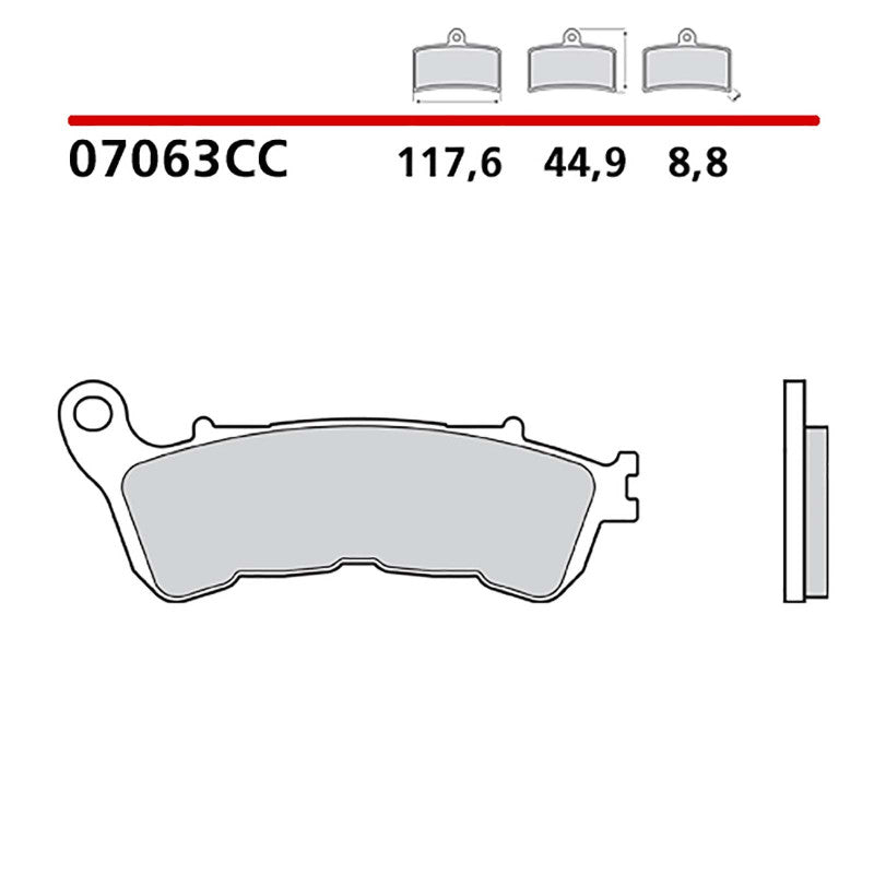 BREMBO KIT PASTIGLIE FRENO ANT. MONTA SU HONDA FORZA 125 15-15-07063