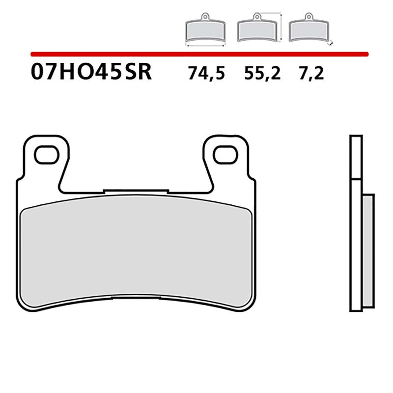 BREMBO KIT PASTIGLIE FRENO ANT. MONTA SU HONDA GLF6CA C GOLD WING 14-15-07HO45SR