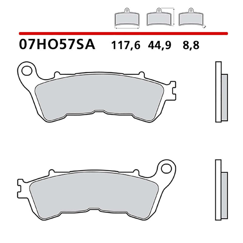 BREMBO KIT PASTIGLIE FRENO ANT. MONTA SU HONDA NC X/DCT ABS 700 12-13-07HO57SA