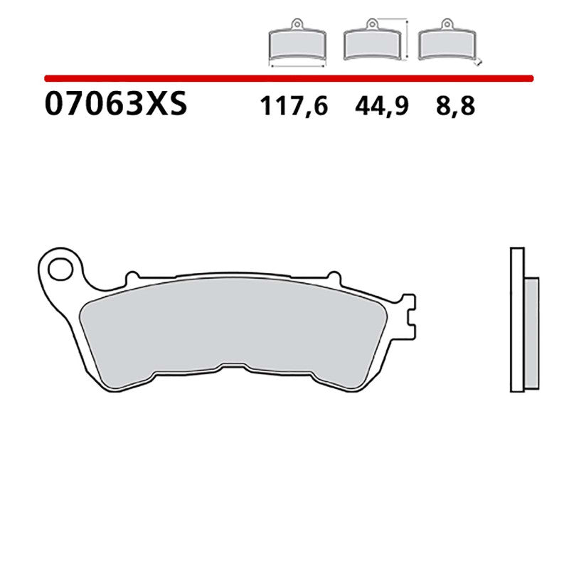BREMBO KIT PASTIGLIE FRENO ANT. MONTA SU HONDA SH i 150 2009-07063XS