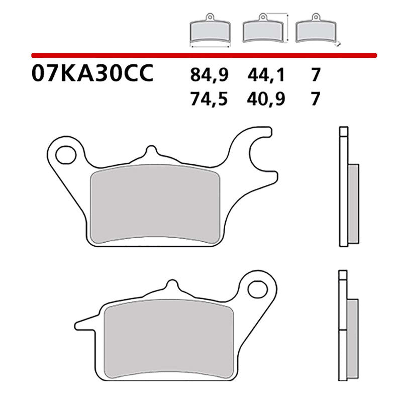 BREMBO KIT PASTIGLIE FRENO ANT. MONTA SU HONDA SUPER CUB 125 19-21-07KA30CC