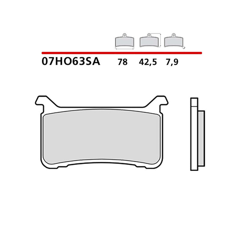 BREMBO KIT PASTIGLIE FRENO ANT. MONTA SU HONDA VFR F ABS 800 17-20-07HO63SA