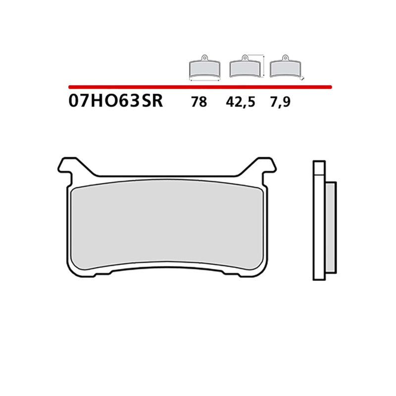 BREMBO KIT PASTIGLIE FRENO ANT. MONTA SU HONDA VFR F ABS 800 17-20-07HO63SR