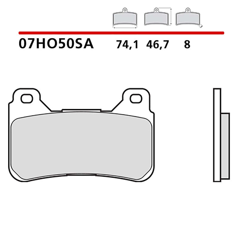 BREMBO KIT PASTIGLIE FRENO ANT. MONTA SU HONDA VFR X CROSSRUNNER ABS 15-16-07HO50SA