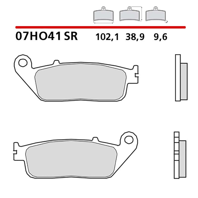 BREMBO KIT PASTIGLIE FRENO ANT. MONTA SU HONDA VT C2B SHADOW PHANTOM 11-12-07HO41SR