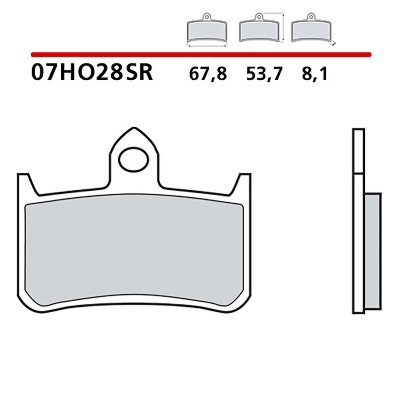 BREMBO KIT PASTIGLIE FRENO ANT. MONTA SU HONDA VTR F FIRESTORM 97-06-06HO28SR