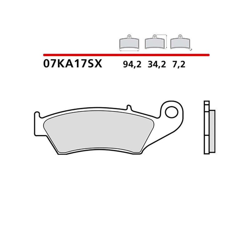 BREMBO KIT PASTIGLIE FRENO ANT. MONTA SU HONDA XL V TRANSALP 650 04-07-07KA17SX