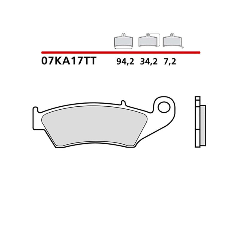 BREMBO KIT PASTIGLIE FRENO ANT. MONTA SU HONDA XL V TRANSALP 650 04-07-07KA17TT