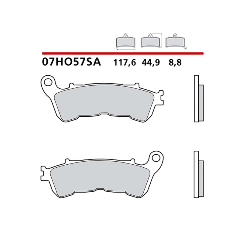 BREMBO KIT PASTIGLIE FRENO ANT. MONTA SU HONDA XL V VARADERO ABS 07-11-07HO57SA