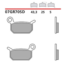 BREMBO KIT PASTIGLIE FRENO ANT. MONTA SU HUSQVARNA CR 50 11-13-07GR70SD