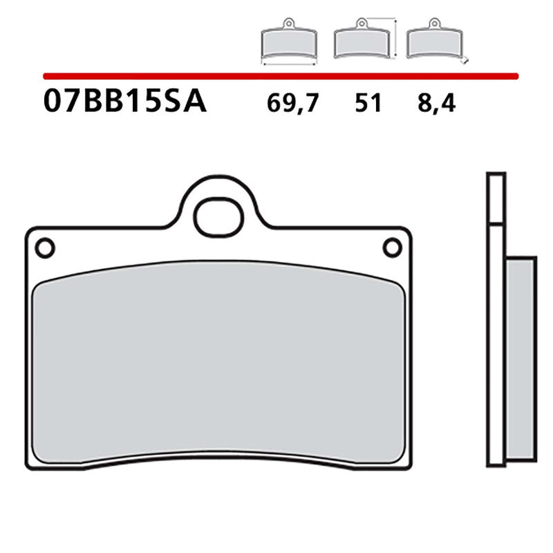 BREMBO KIT PASTIGLIE FRENO ANT. MONTA SU HUSQVARNA SMR 630 06-06-07BB15SA