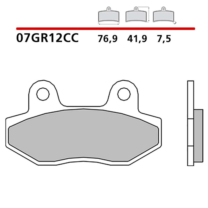 BREMBO KIT PASTIGLIE FRENO ANT. MONTA SU HYOSUNG GT IR 250 13-14-07GR12CC