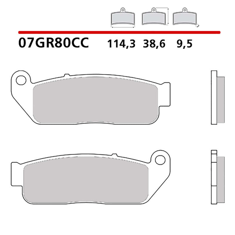 BREMBO KIT PASTIGLIE FRENO ANT. MONTA SU INDIAN SCOUT SIXTY 1000 2016-07GR80CC