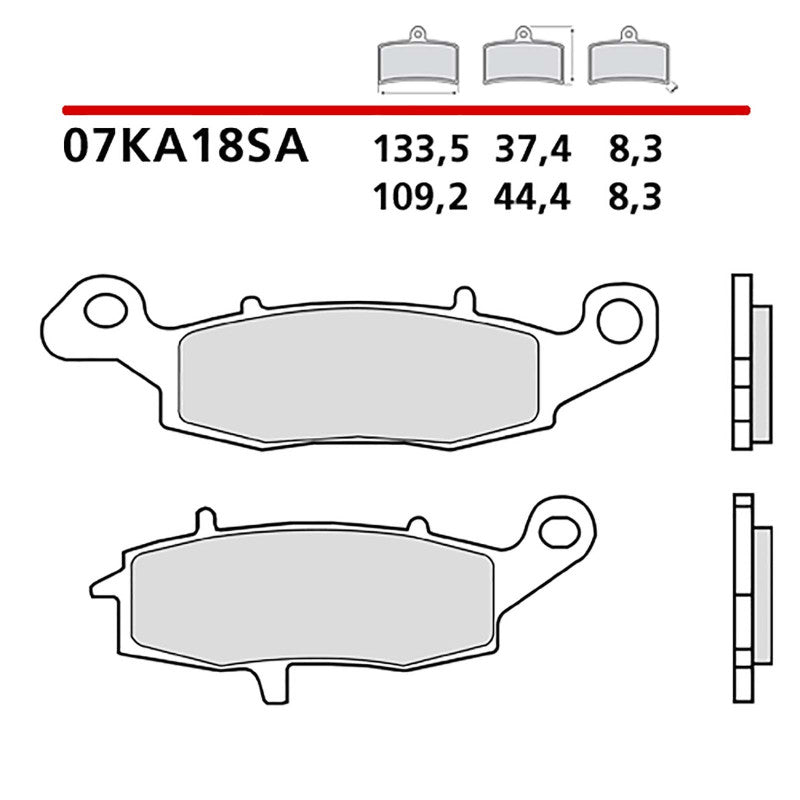 BREMBO KIT PASTIGLIE FRENO ANT. MONTA SU KAWASAKI BJ 250 02-03-07KA18SA