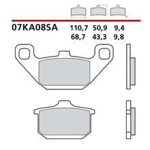 BREMBO KIT PASTIGLIE FRENO ANT. MONTA SU KAWASAKI EN 500 96-03-07KA08SA