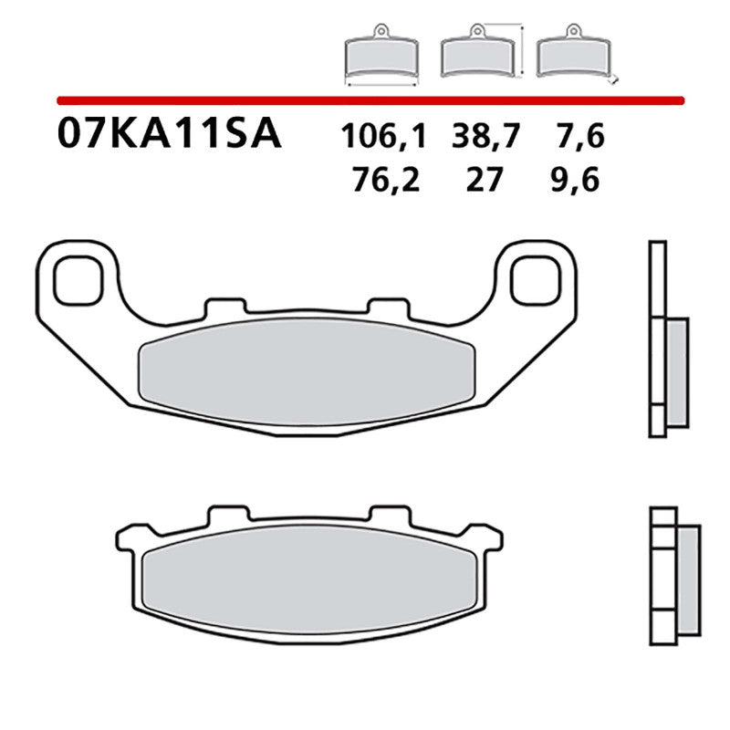 BREMBO KIT PASTIGLIE FRENO ANT. MONTA SU KAWASAKI GPZ S 500 94-04-07KA11SA