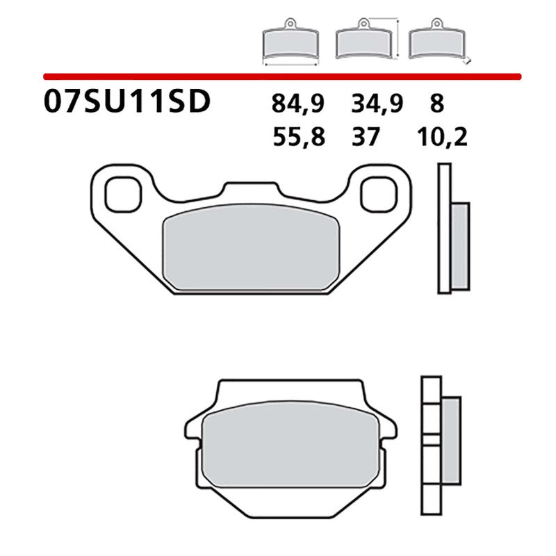 BREMBO KIT PASTIGLIE FRENO ANT. MONTA SU KAWASAKI KEF LAKOTA SPORT 01-03-07SU11SD