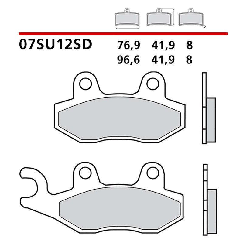 BREMBO KIT PASTIGLIE FRENO ANT. MONTA SU KAWASAKI KLX 125 10-16-07SU12SD