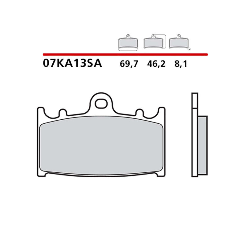 BREMBO KIT PASTIGLIE FRENO ANT. MONTA SU KAWASAKI KLZ VERSYS 1000 17-18-07KA13SA