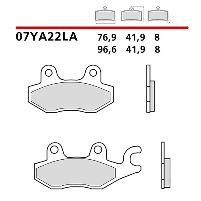BREMBO KIT PASTIGLIE FRENO ANT. MONTA SU KAWASAKI KVF BRUTE FORCE 750 08-14-07YA22LA