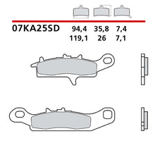 BREMBO KIT PASTIGLIE FRENO ANT. MONTA SU KAWASAKI KVF PRAIRIE 4X4 700 04-06-07KA25SD