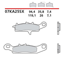 BREMBO KIT PASTIGLIE FRENO ANT. MONTA SU KAWASAKI KVF PRAIRIE 4X4 700 04-06-07KA25SX