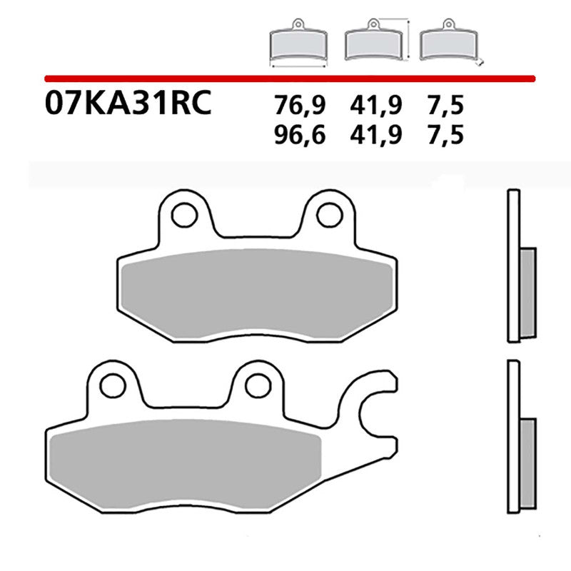 BREMBO KIT PASTIGLIE FRENO ANT. MONTA SU KAWASAKI NINJA R 250 08-12-07KA31RC