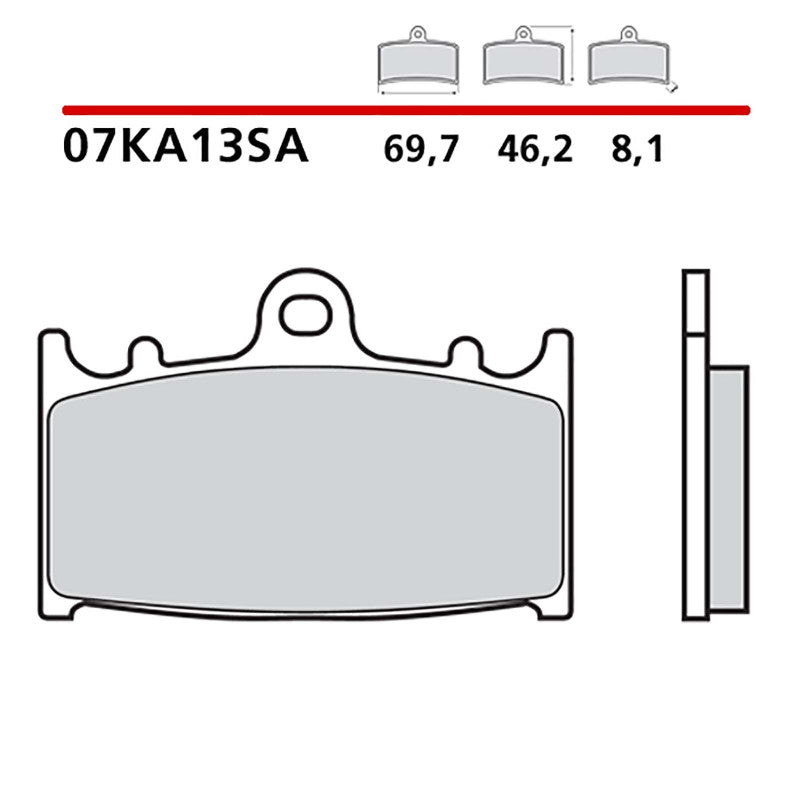 BREMBO KIT PASTIGLIE FRENO ANT. MONTA SU KAWASAKI VN CLASSIC TOURER ABS 10-14-07KA13SA