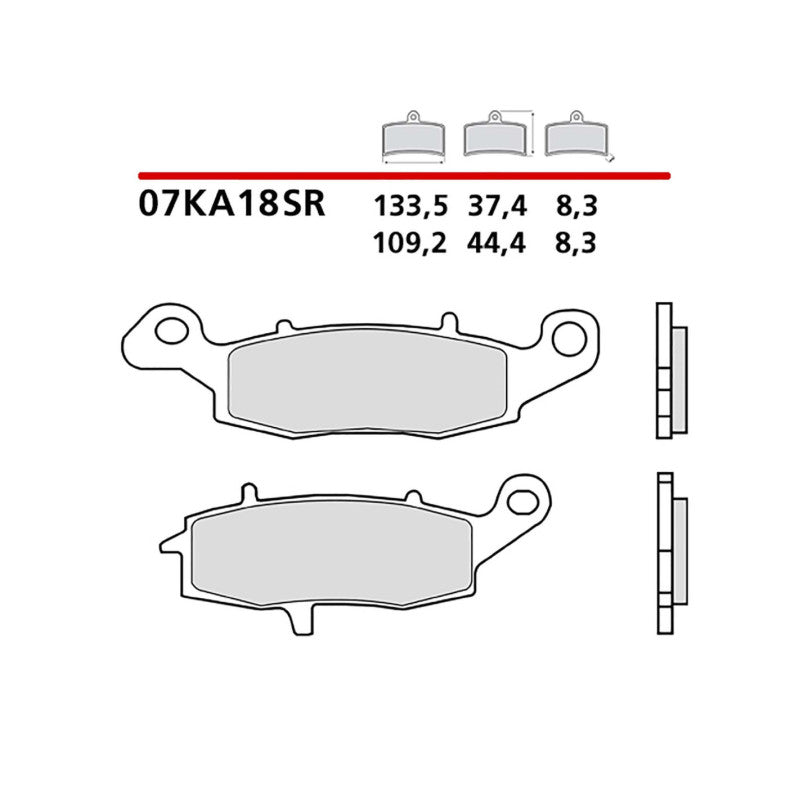 BREMBO KIT PASTIGLIE FRENO ANT. MONTA SU KAWASAKI W 800 21-22-07KA18SR