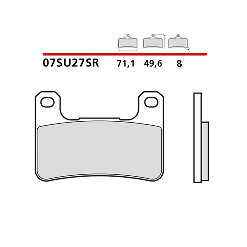 BREMBO KIT PASTIGLIE FRENO ANT. MONTA SU KAWASAKI Z SX ABS 1000 14-16-07SU27SR